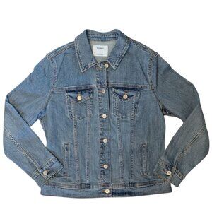 Old Navy Classic Denim Jacket Jean Jacket Button Close Women's Size Large